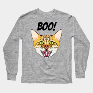 Spooky Boo Cat Long Sleeve T-Shirt